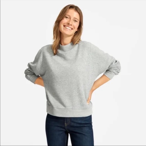 Everlane Tops - ⭐️SOLD Everlane gray high crew neck sweatshirt